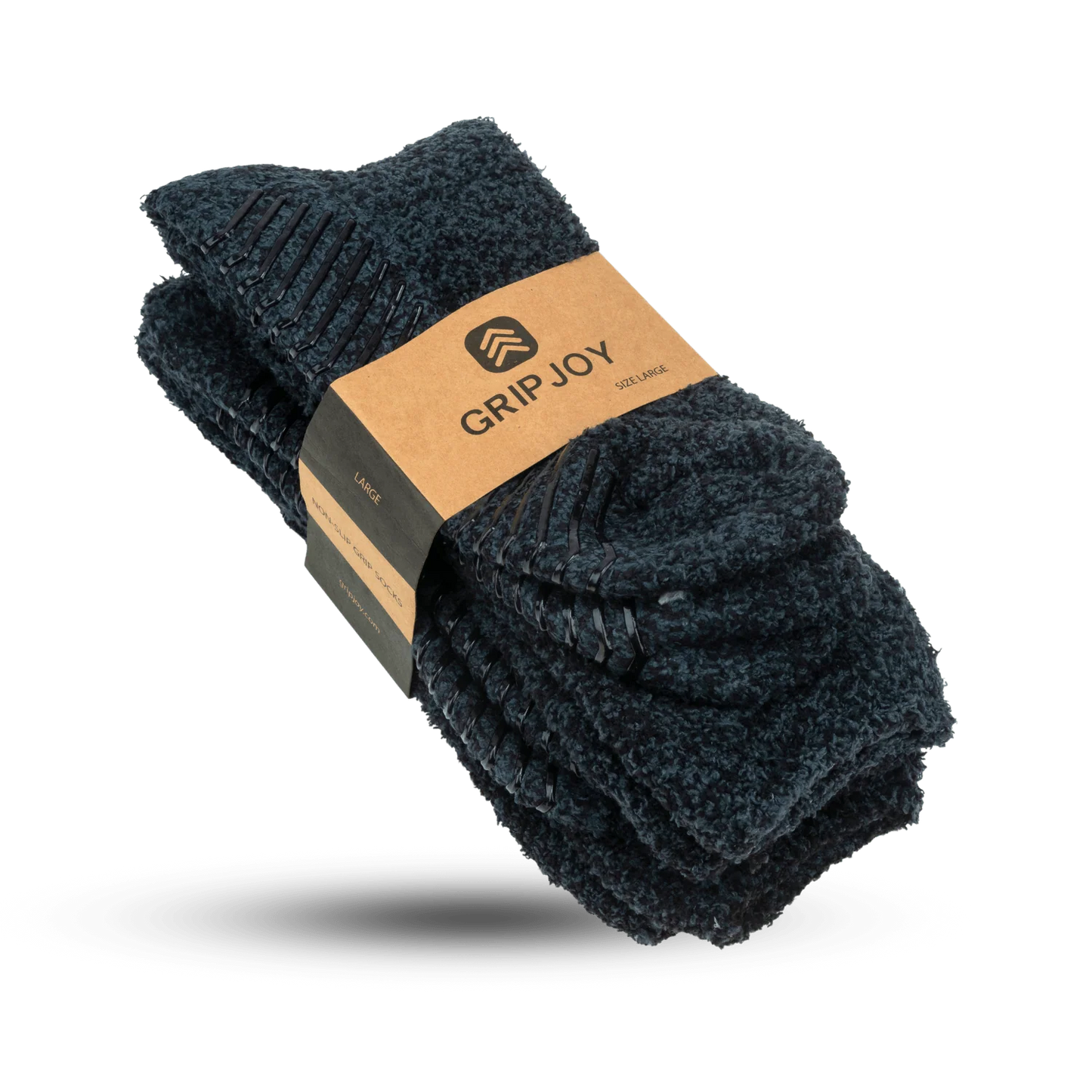 Hlýir, mjúkir gripsokkar Svartir - 2 pör