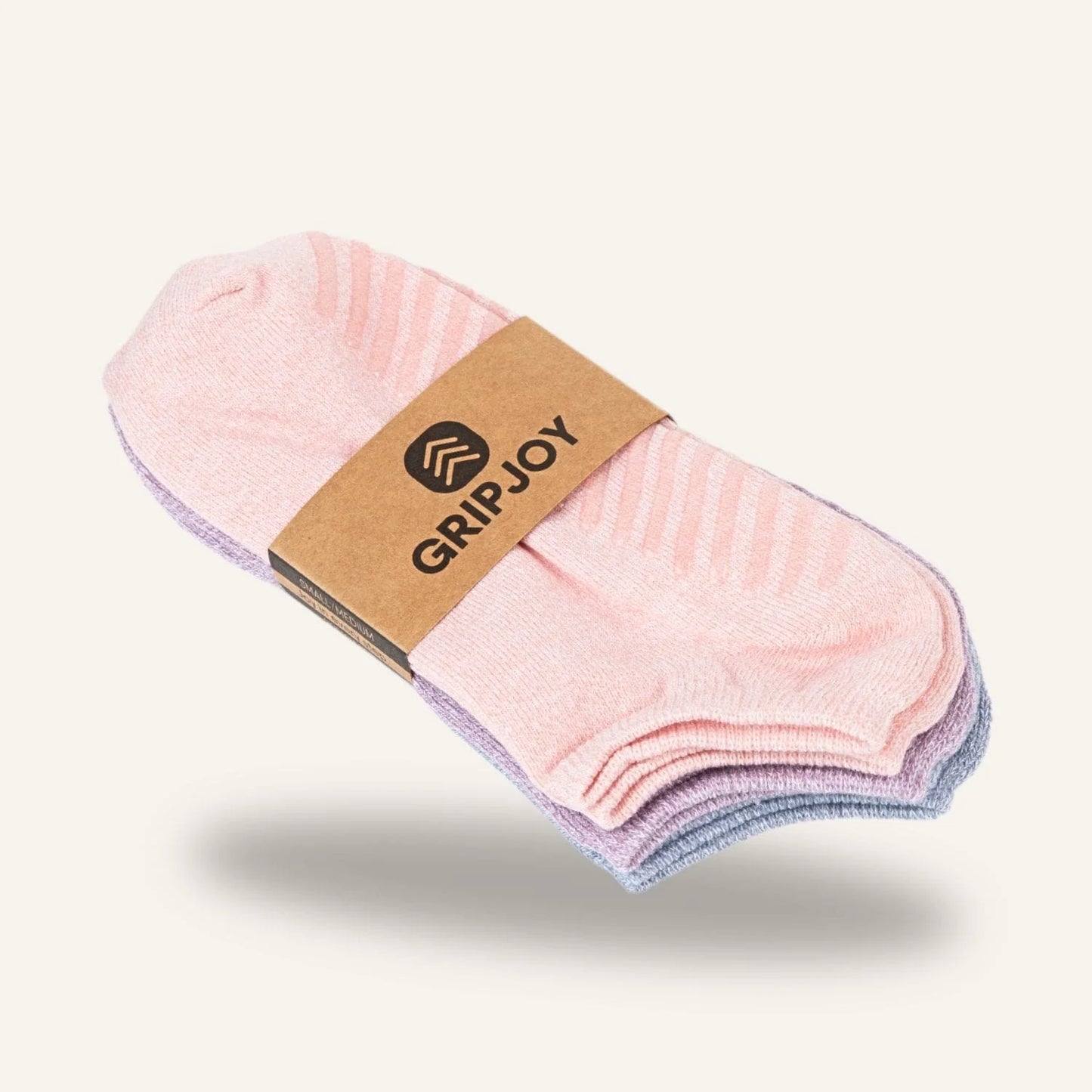 Ökkla gripsokkar - Mixed heather pink 3 pör