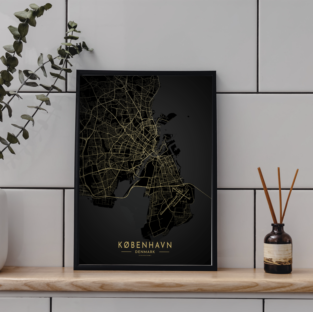 Veggspjald -  erlent bæjarfélag/borg