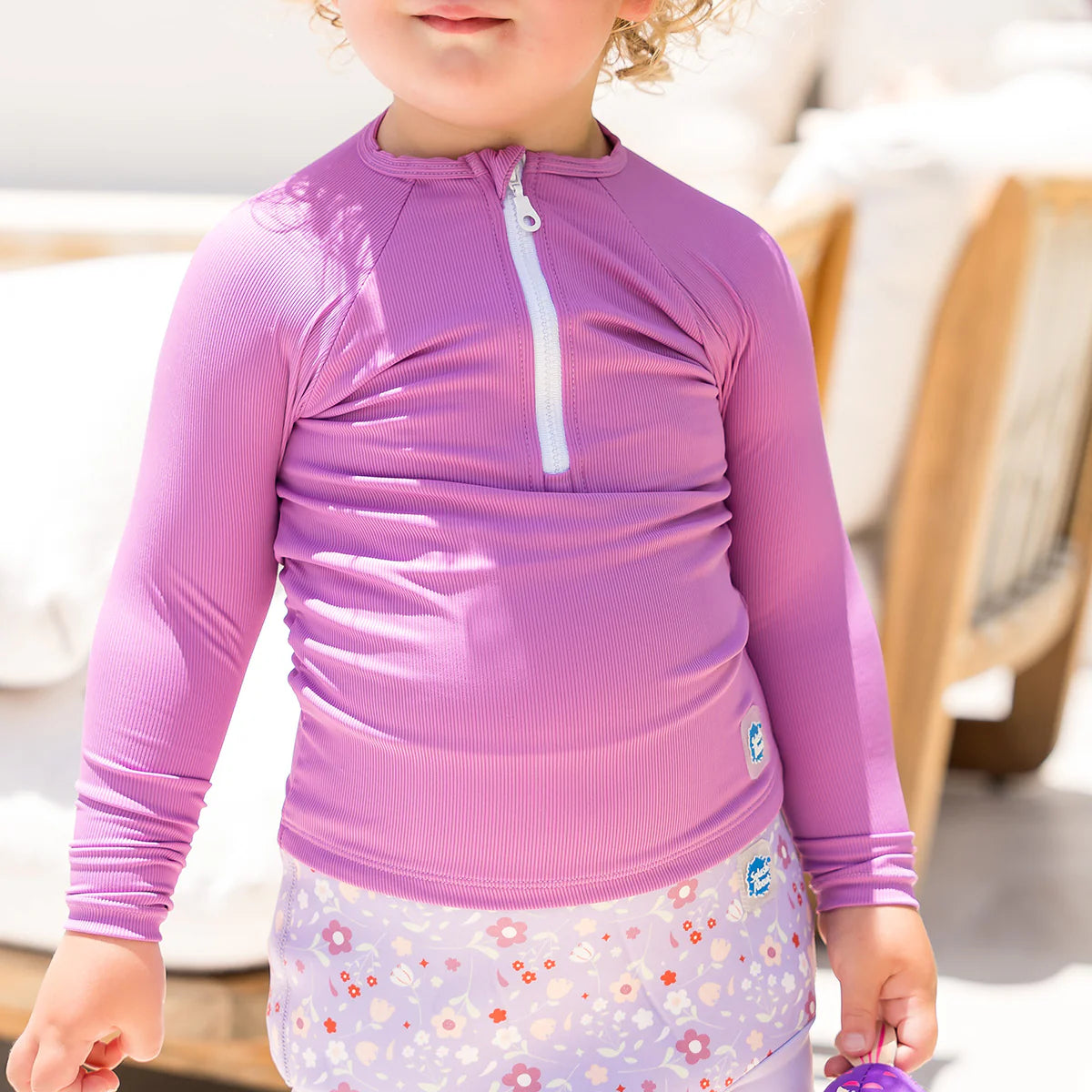 Langermabolur fyrir sund með UPF 50+ sólarvörn