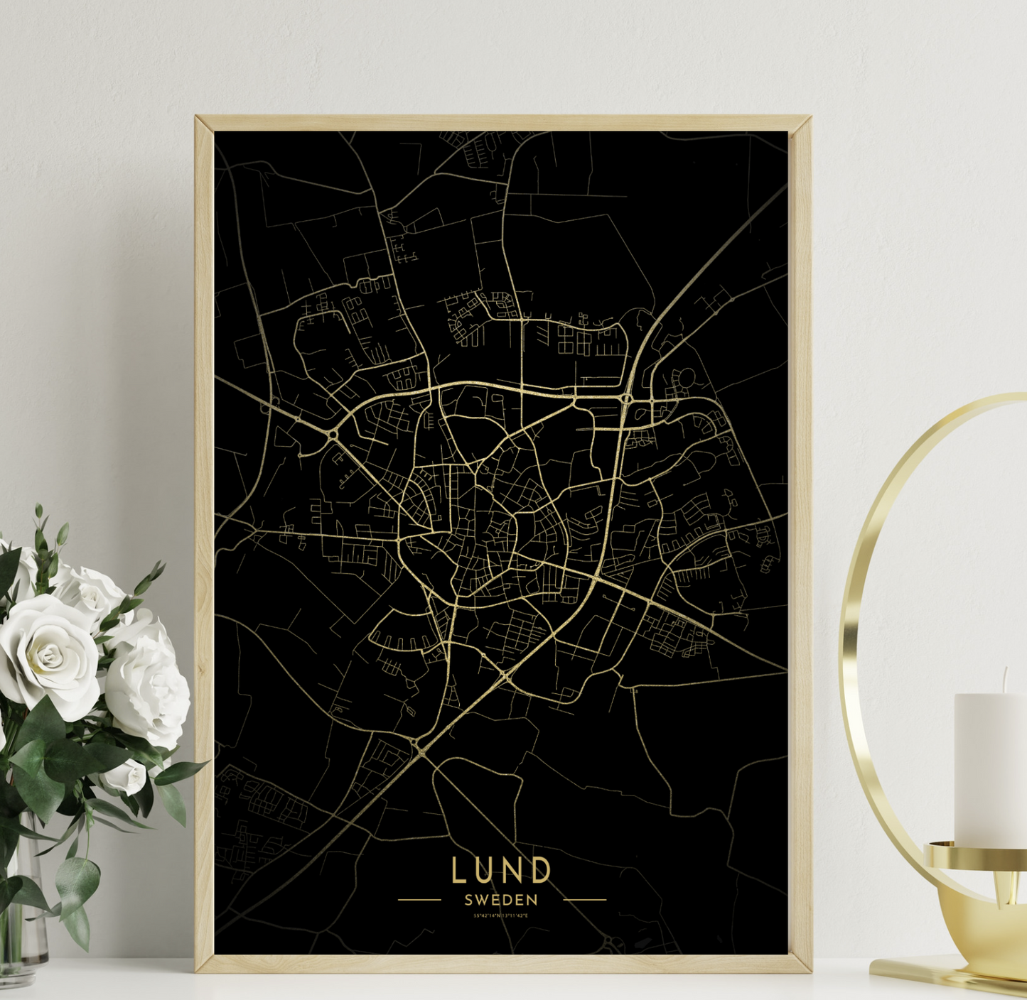 Veggspjald -  erlent bæjarfélag/borg