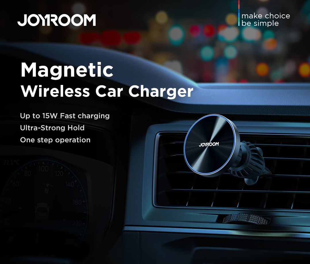 Þráðlaus segul hleðsla í bíl