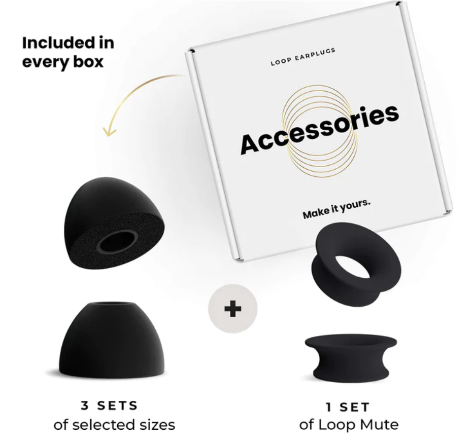 Foam Ear tips + Loop Mute