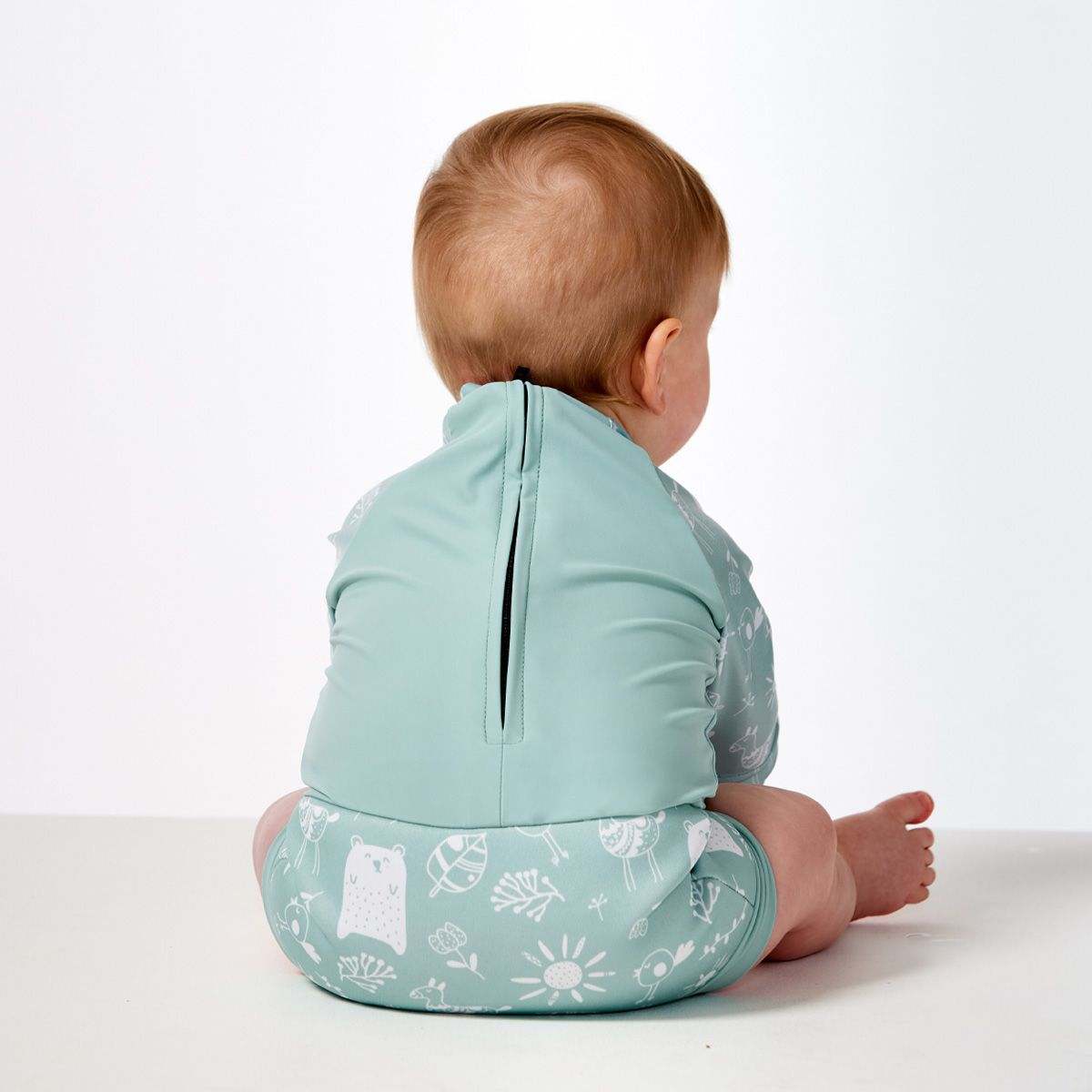 Sundgalli samfestingur m/bleyju blóma með UV vörn í efninu