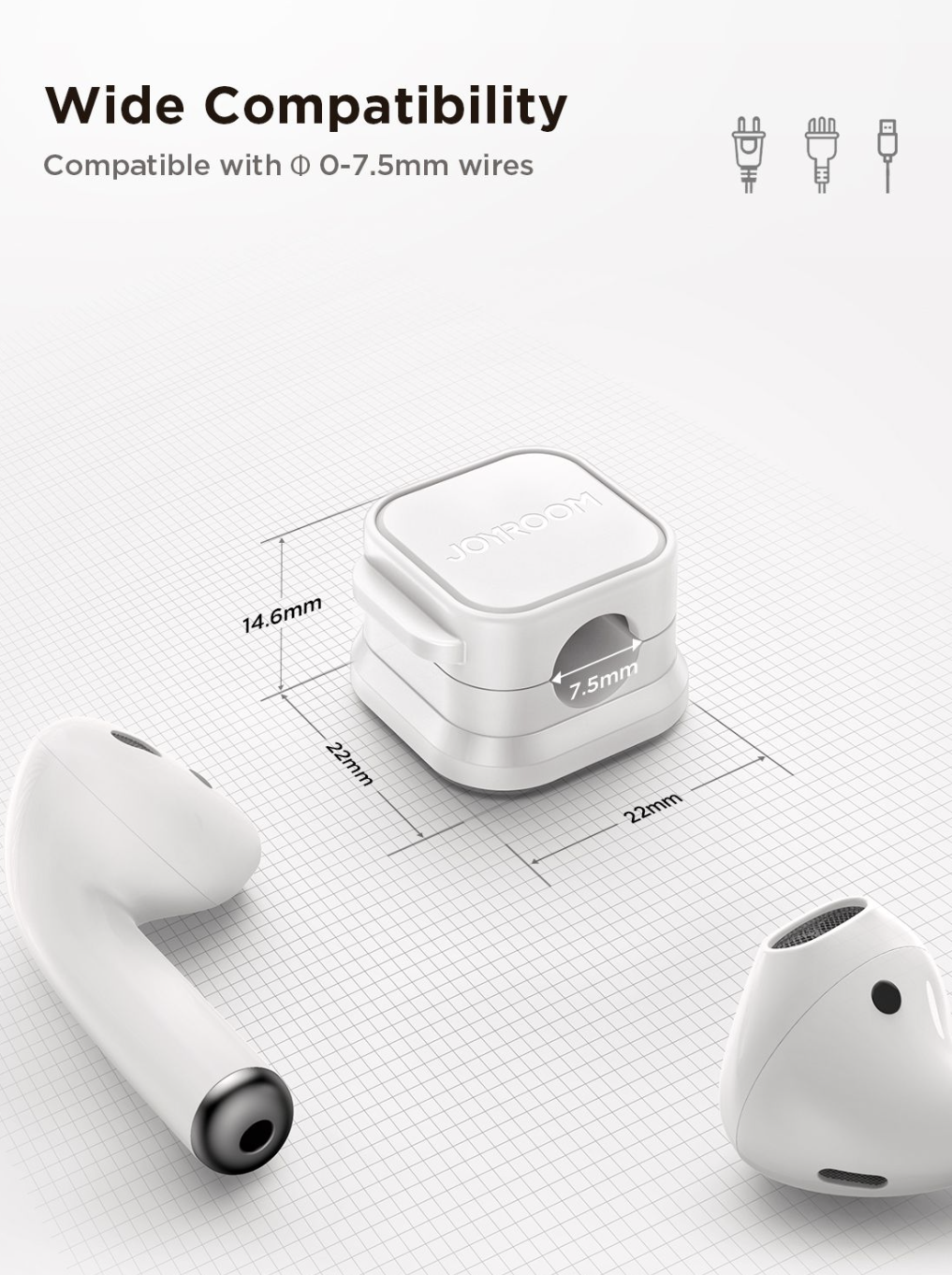 Skipulagskubbar fyrir snúrur