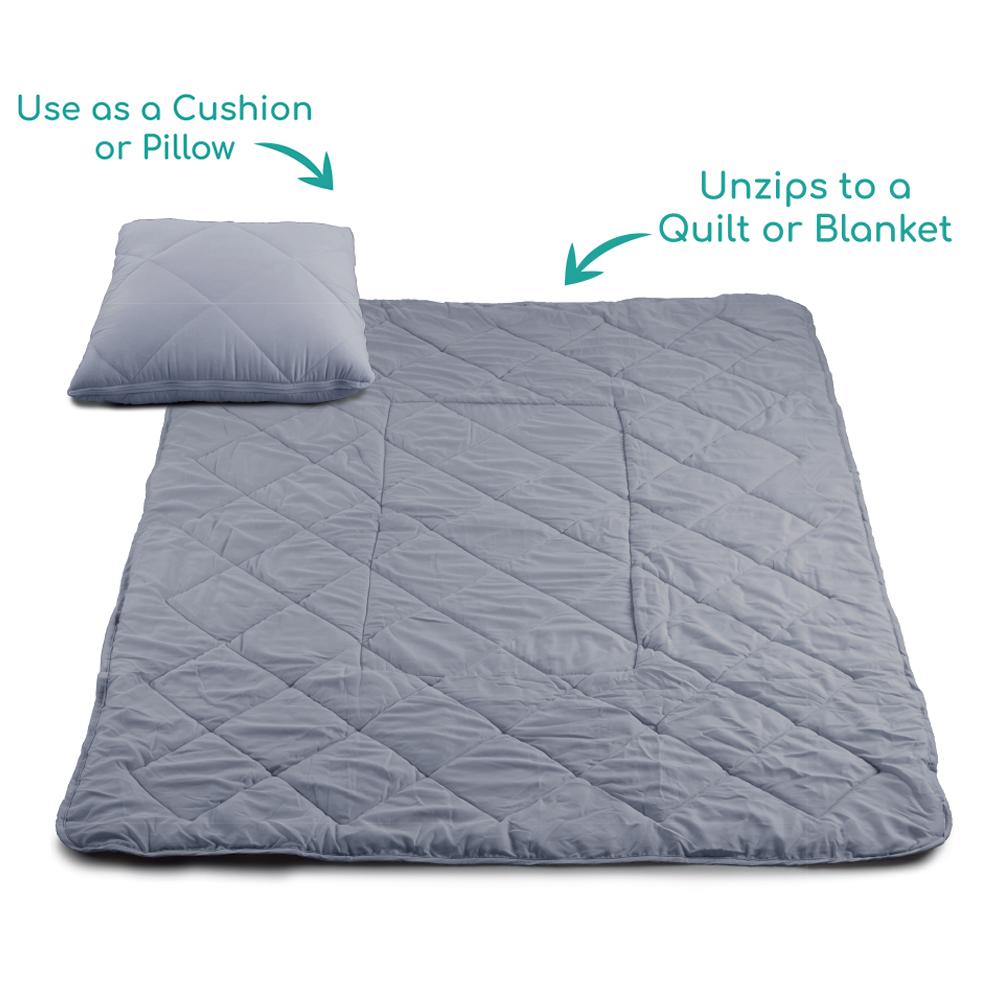Quishion – 2 in 1 Scatter Cushion & Cozy Blanket, Quilt or Throw