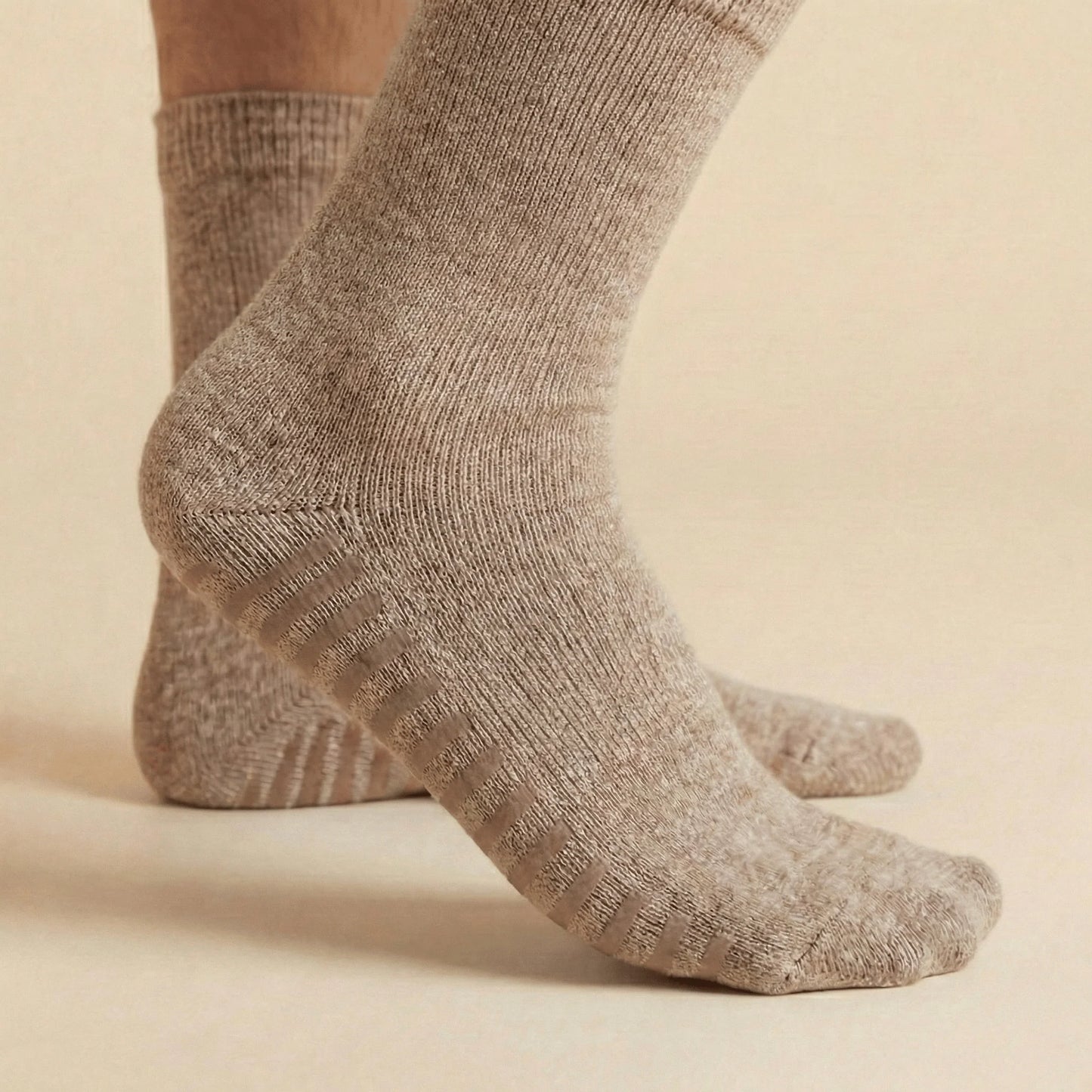 Gripsokkar Mixed beige stærð 40-46 - 3 pör