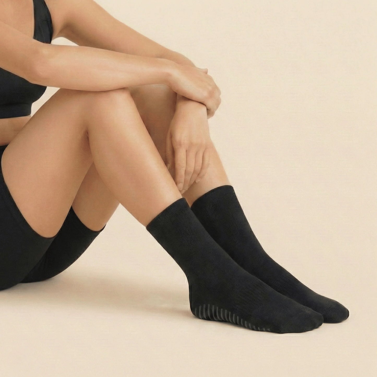 Gripsokkar Mixed beige stærð 40-46 - 3 pör