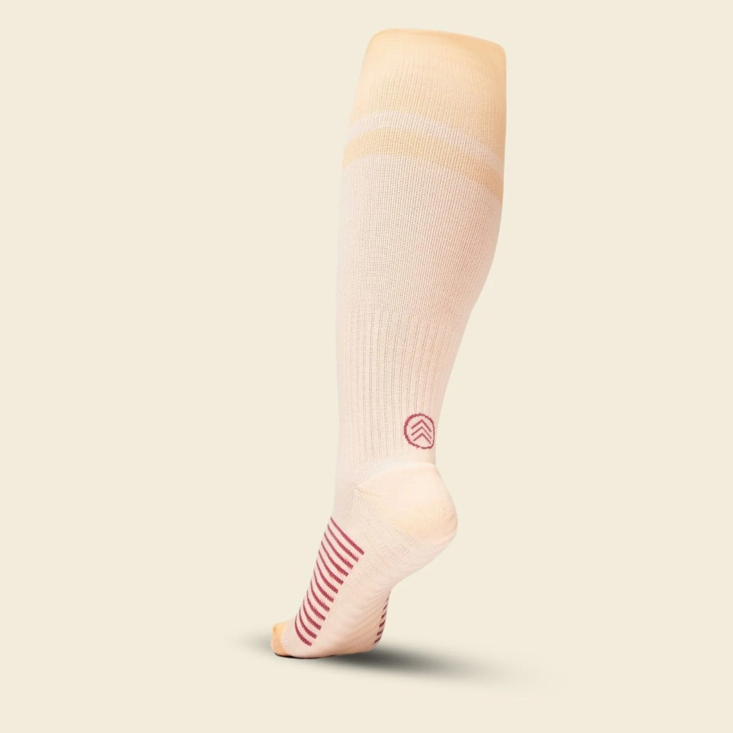 Þrýstisokkar með gripi Cream Orange - 1 par