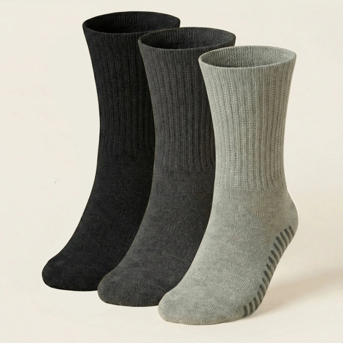 Gripsokkar fyrir sykursjúka Mixed gray - 3 pör
