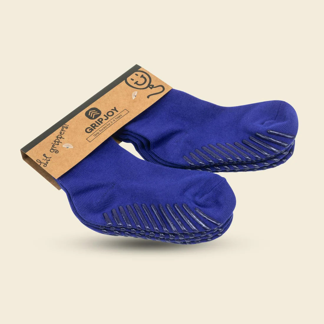Gripsokkar fyrir börn, bláir - 4 pör
