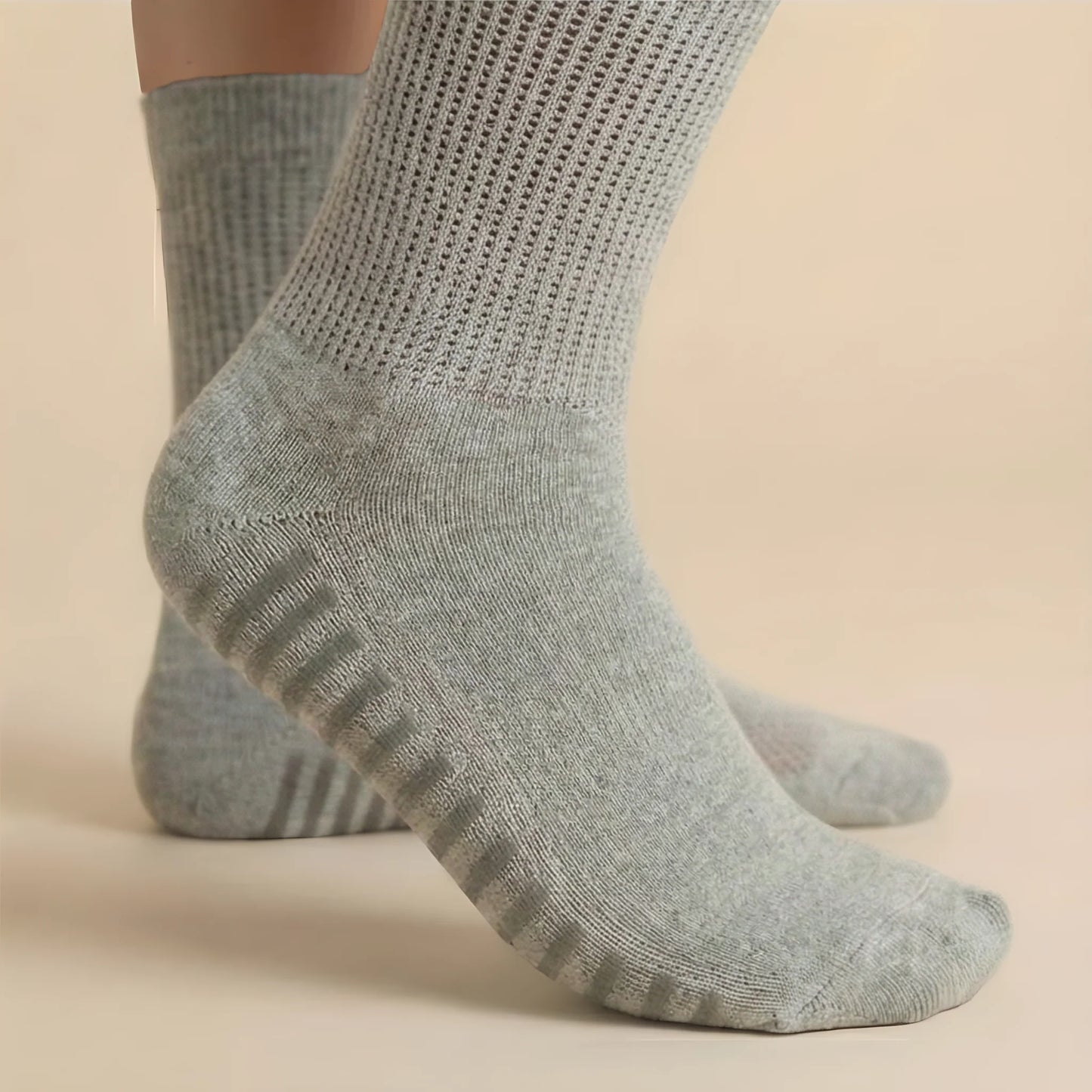 Gripsokkar fyrir sykursjúka Mixed gray - 3 pör