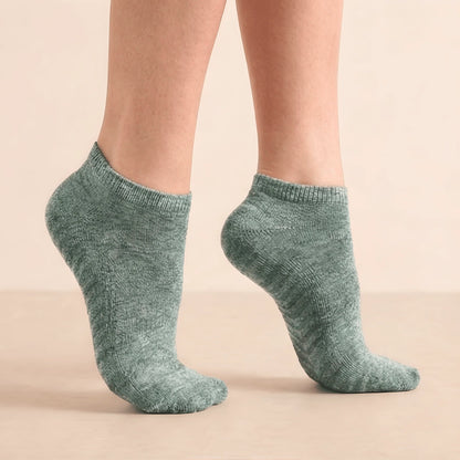 Ökkla gripsokkar - Mixed heather Green 3 pör