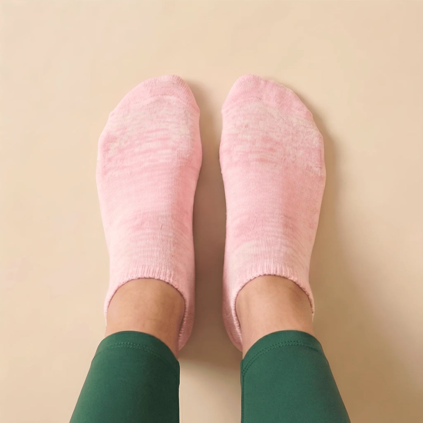 Ökkla gripsokkar - Mixed heather pink 3 pör