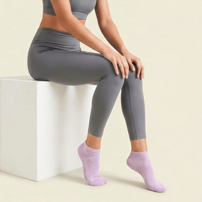 Ökkla gripsokkar - Mixed heather pink 3 pör