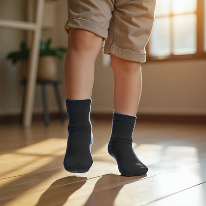 Gripsokkar fyrir börn - svartir 4 pör