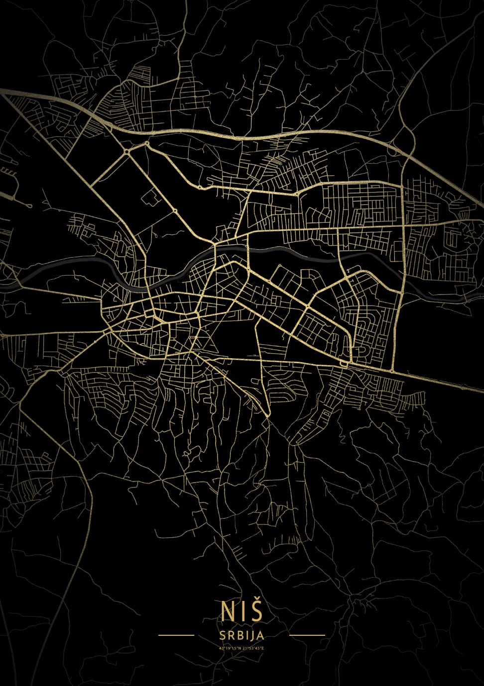 Veggspjald -  erlent bæjarfélag/borg - lokað fyrir pantanir fyrir jól!