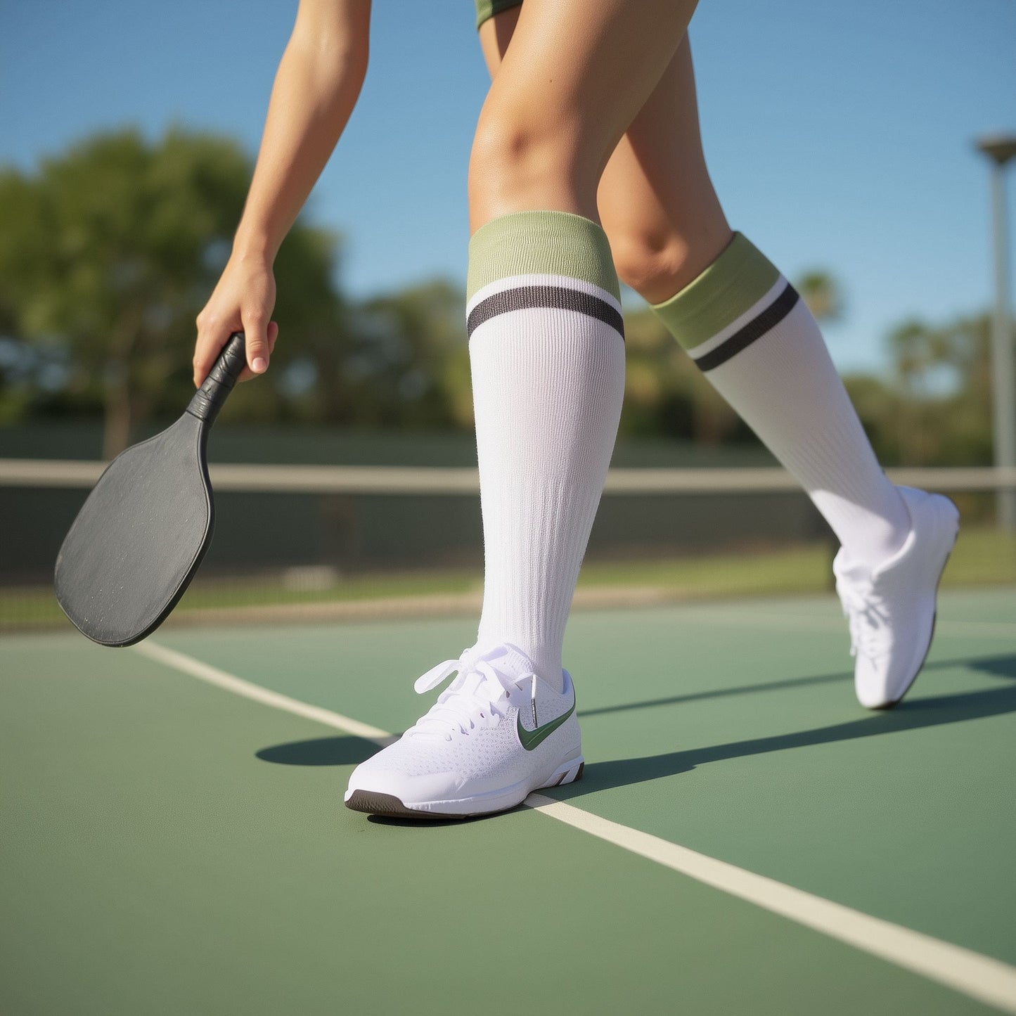 Þrýstisokkar með gripi Green - 1 par