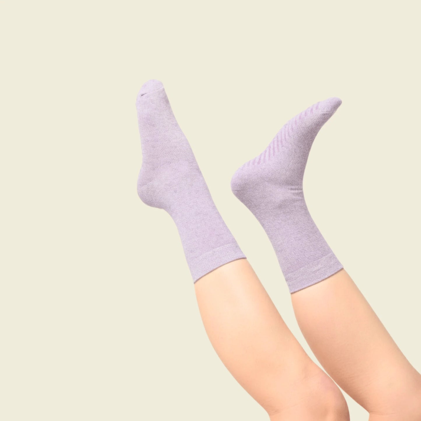 Gripsokkar Heather Purple - 1 par