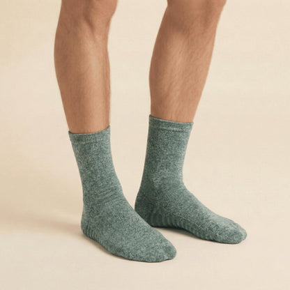 Gripsokkar Mixed heather green - 3 pör