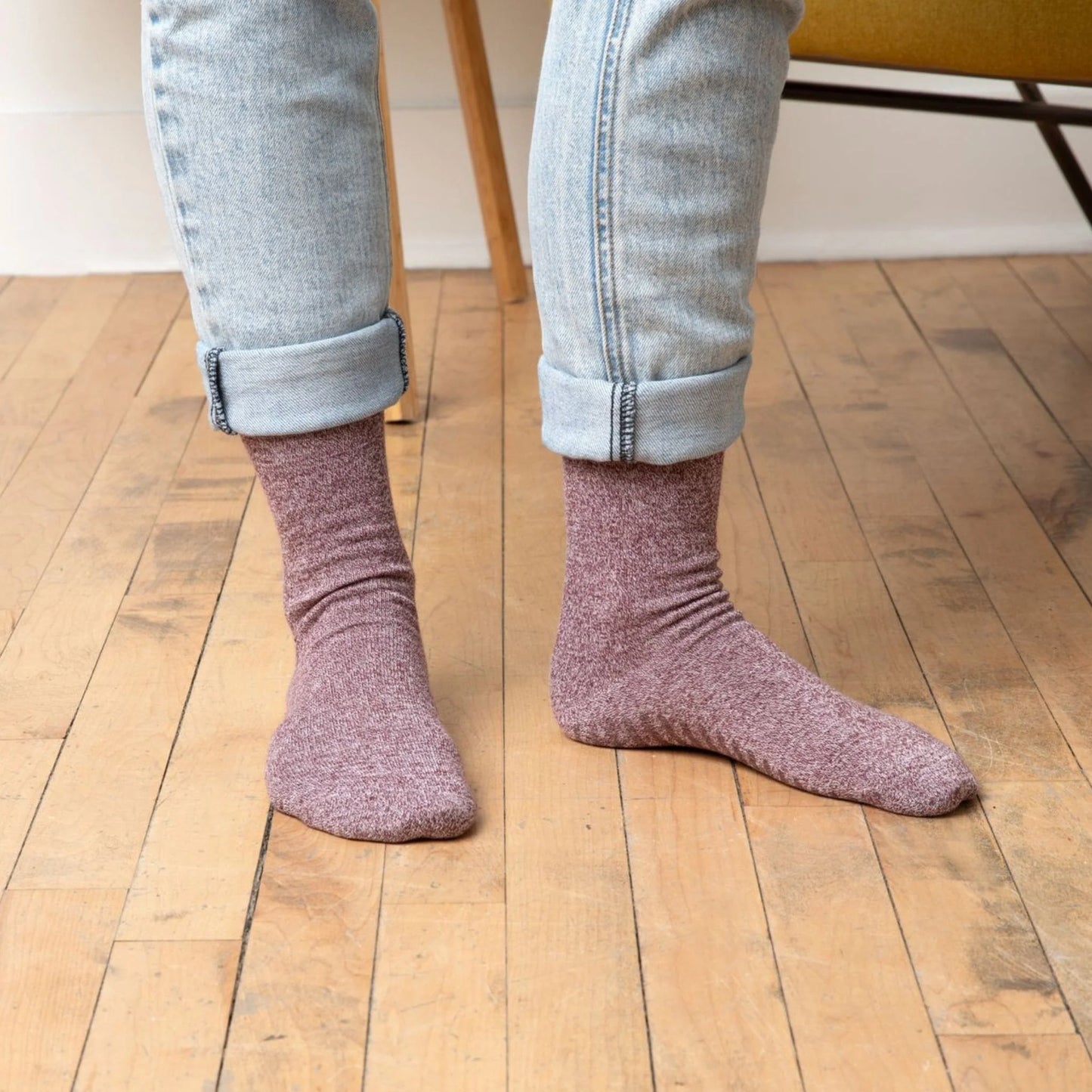 Gripsokkar Mixed heather green - 3 pör