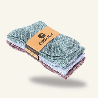 Gripsokkar Mixed heather green - 3 pör