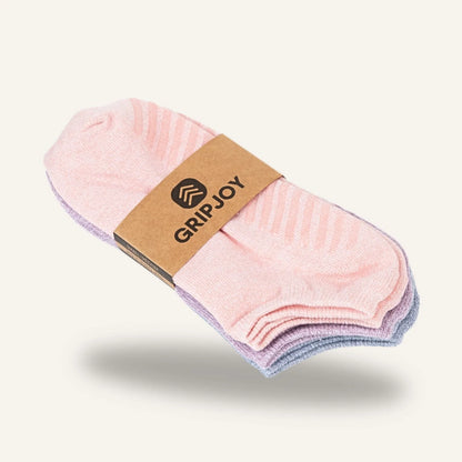Ökkla gripsokkar - Mixed heather pink 3 pör