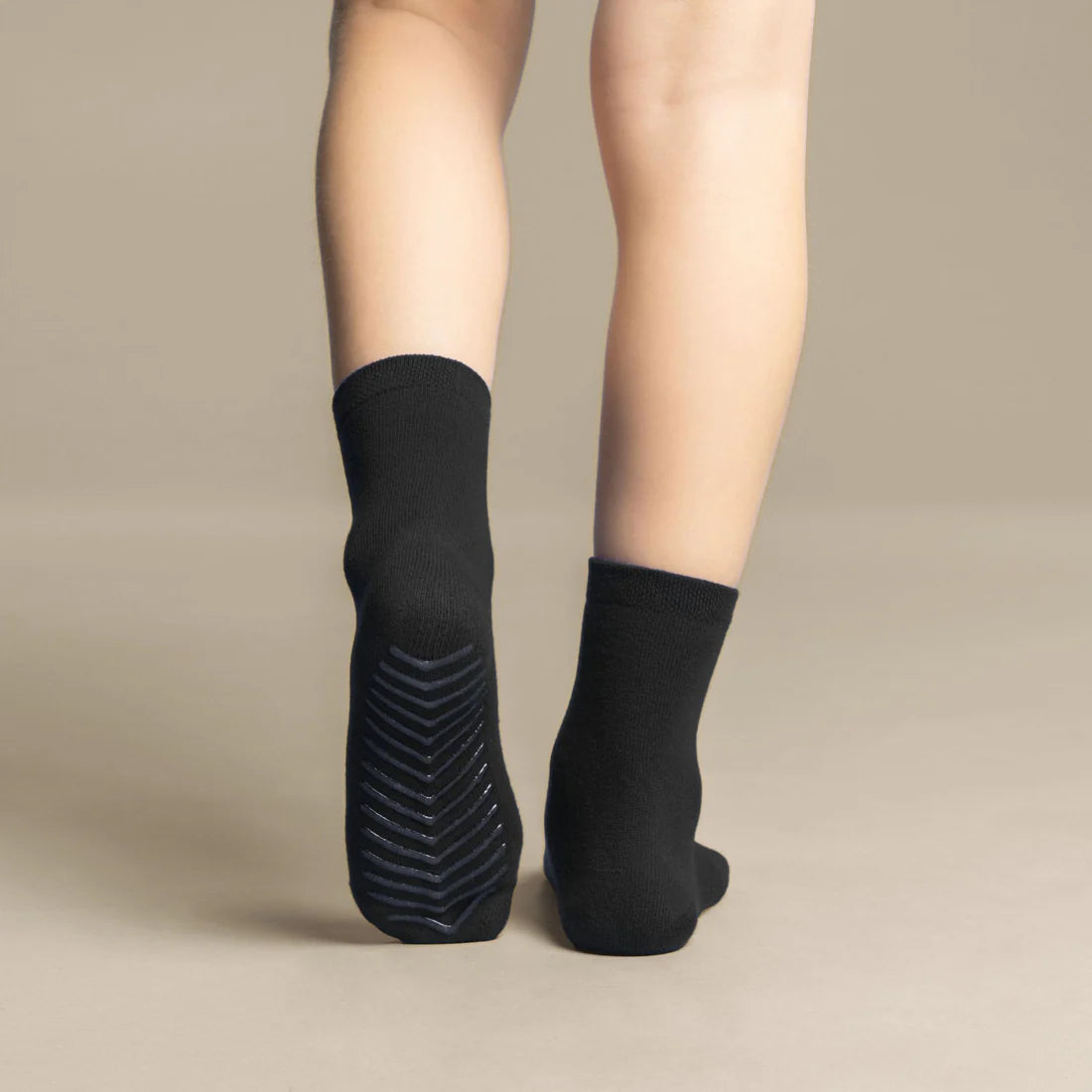 Gripsokkar fyrir börn - svartir 4 pör