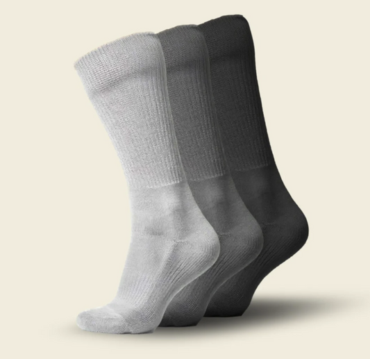 Gripsokkar  háir upp á kálfa - 3 pör