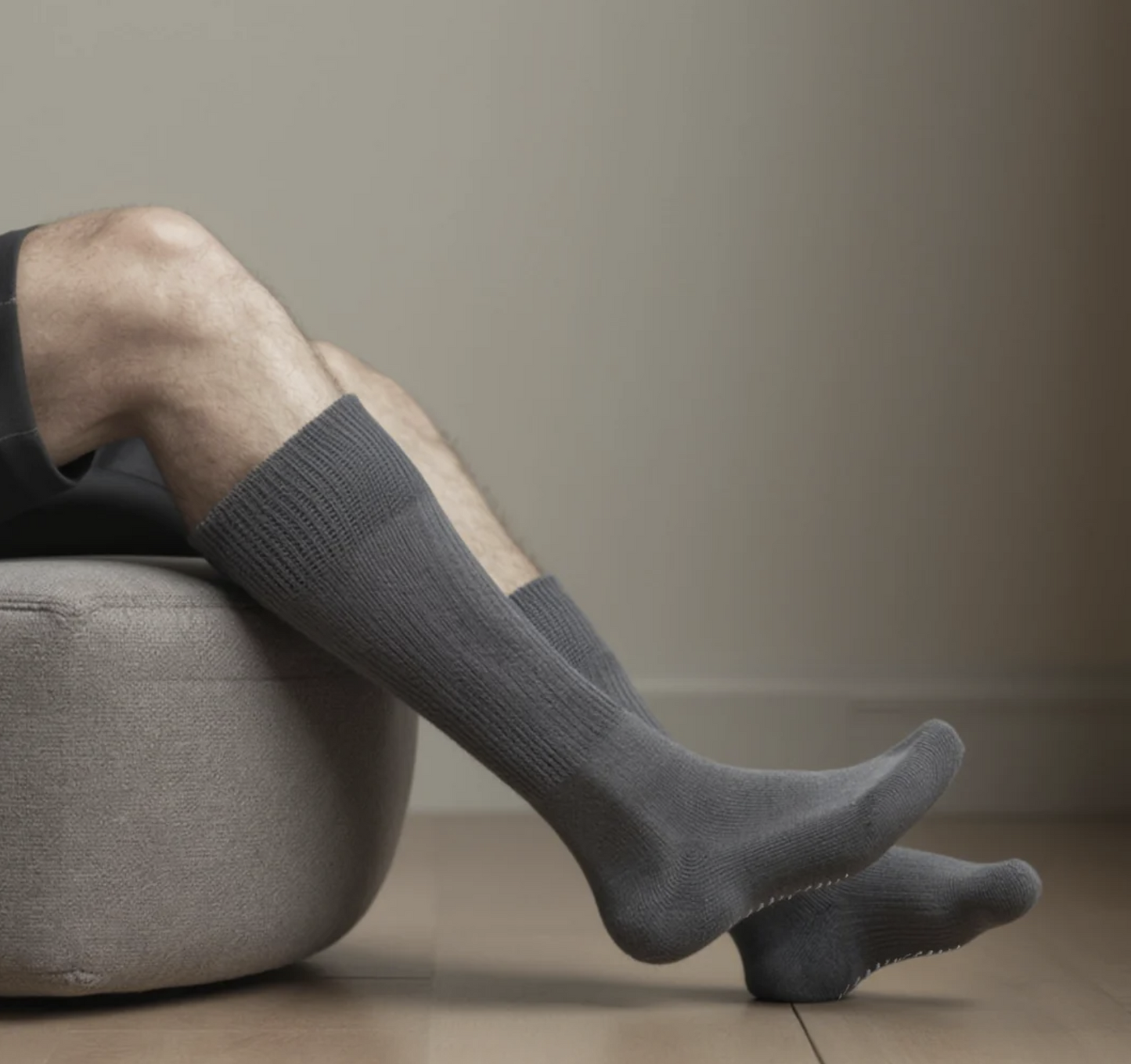 Gripsokkar  háir upp á kálfa - 3 pör