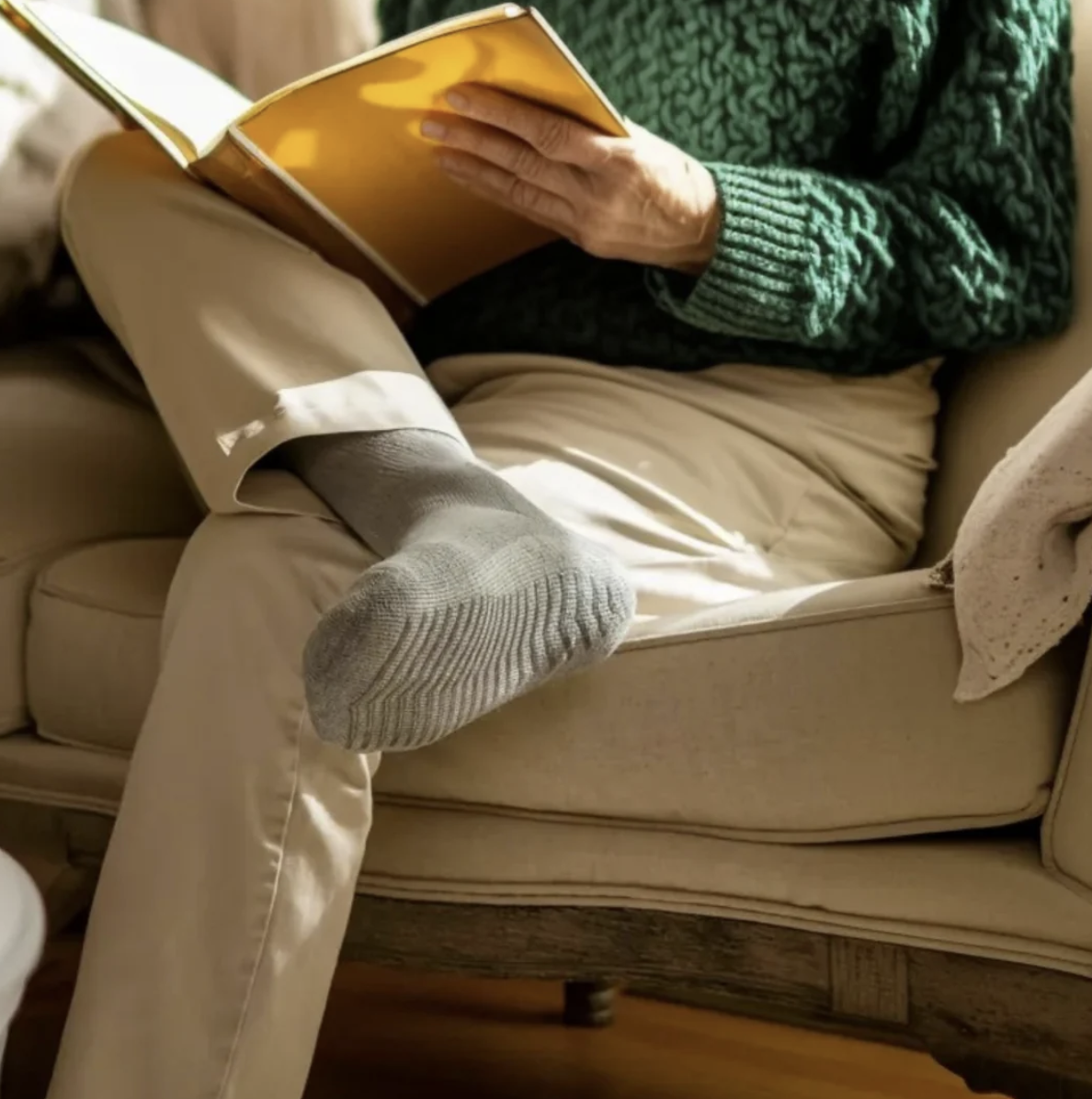 Gripsokkar  háir upp á kálfa - 3 pör