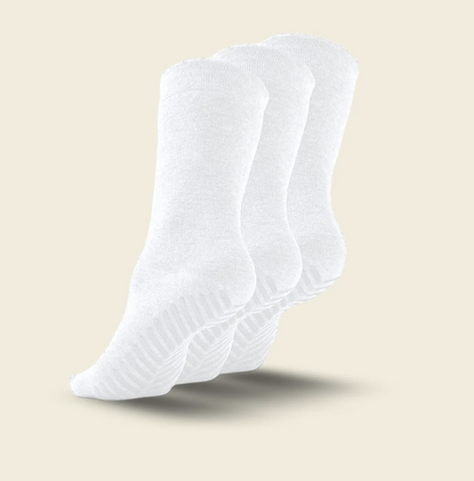 Gripsokkar hvítir 3 pör