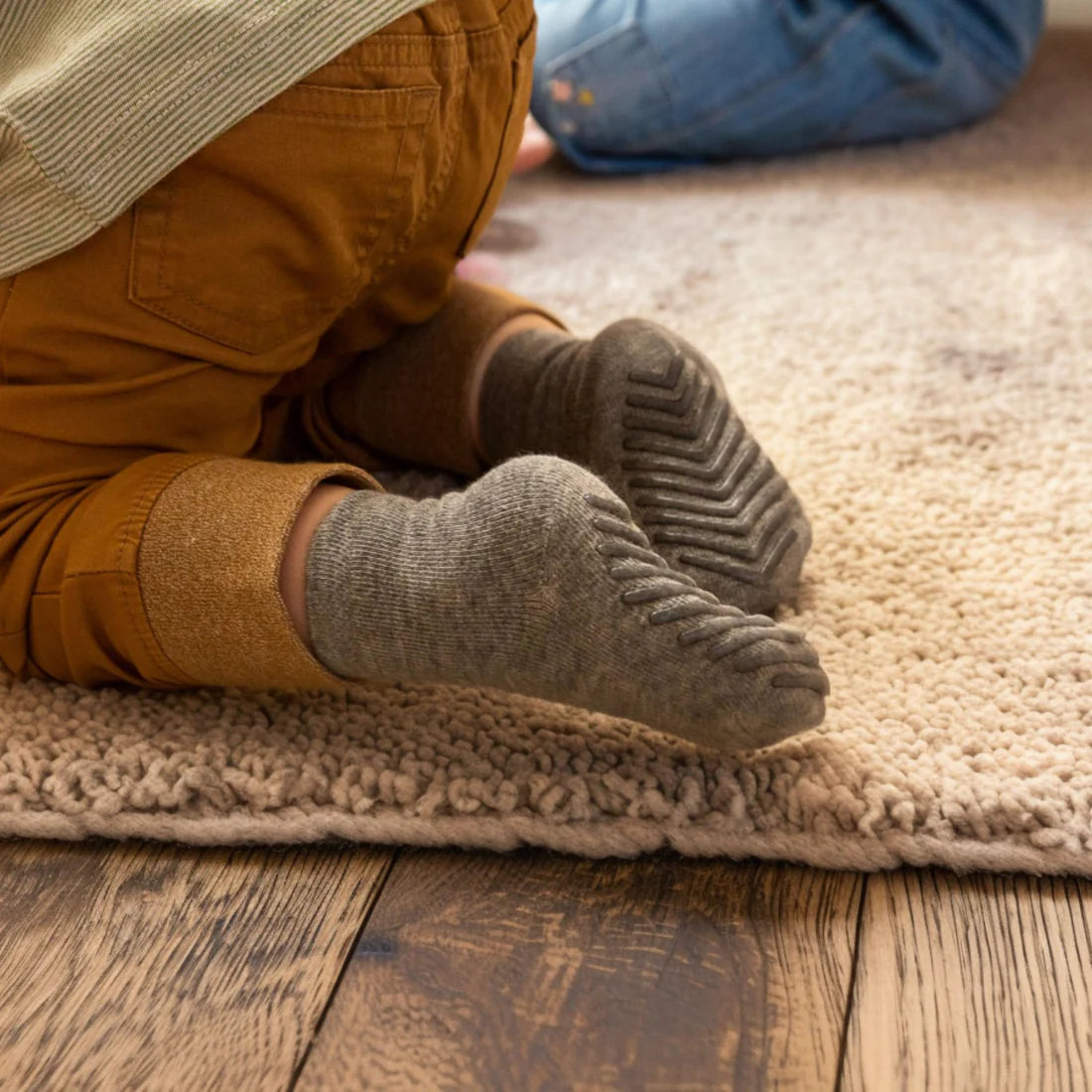 Gripsokkar fyrir börn - Bleikt&Grátt 4 pör