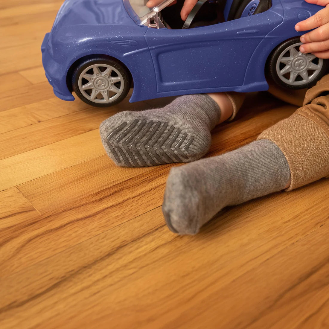 Gripsokkar fyrir börn - Bleikt&Grátt 4 pör