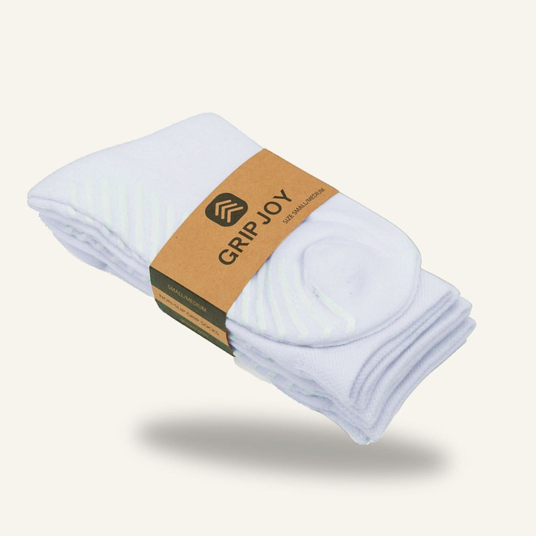 Gripsokkar hvítir 3 pör