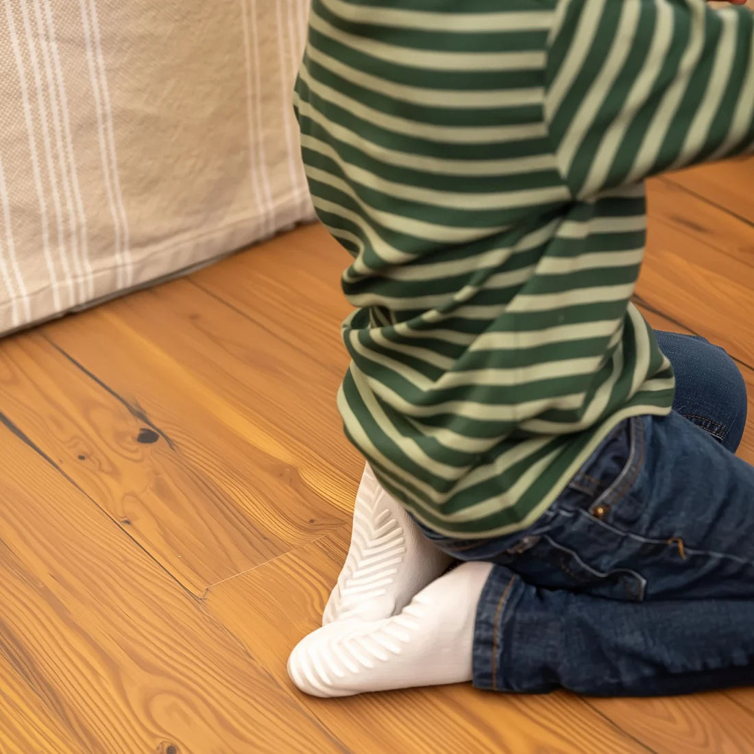 Gripsokkar fyrir börn, hvítir - 4 pör